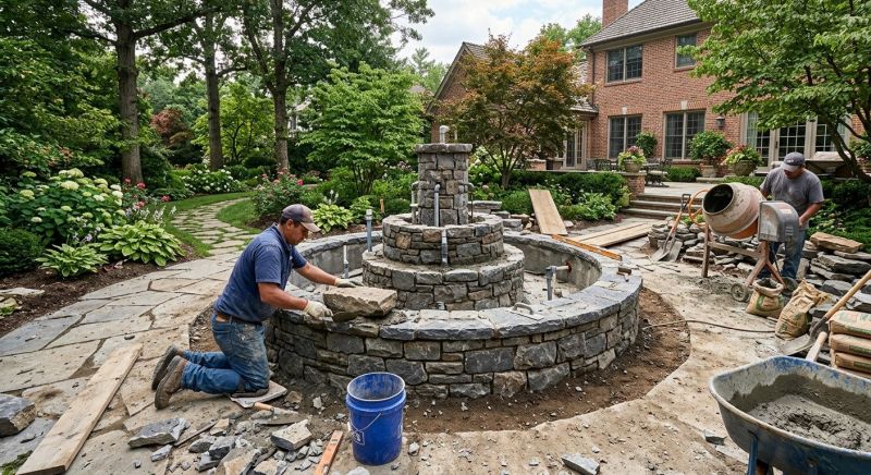 Rock Fountain Installation in Honolulu, HI
